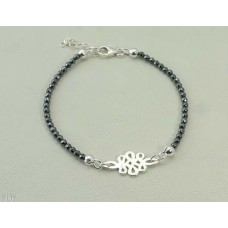 Bracelet (Hematite dark grey/ 925 Silver)